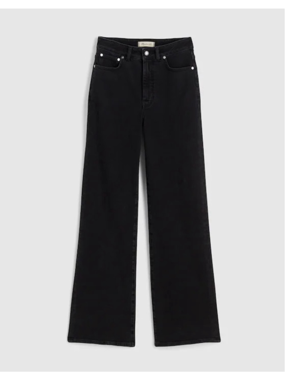 NWT Madewell The Curvy Wide-Leg Jean in Super Stretch Denim size 25 in black